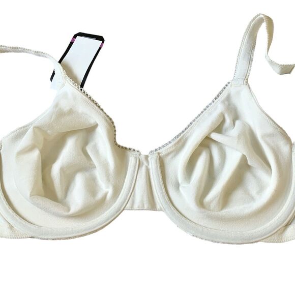 Olga Luxury Lift Underwire Lace Bra 35063 40C NWT Butterscotch Ivory Cream Beige - Picture 6 of 9